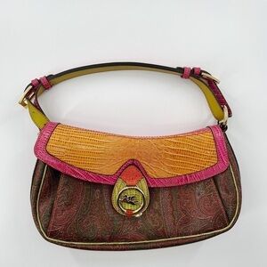 Vintage 90’s Etro paisley multicolor shoulder bag